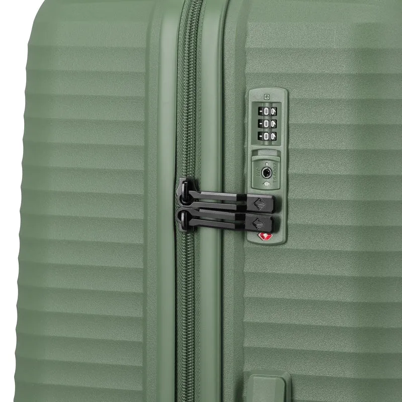Travelite Air Stripe - 4-Rollen-Trolley 66 cm erw. (green)