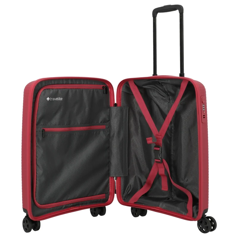 Travelite Air Stripe - 4-Rollen-Kabinentrolley 55 cm (red)