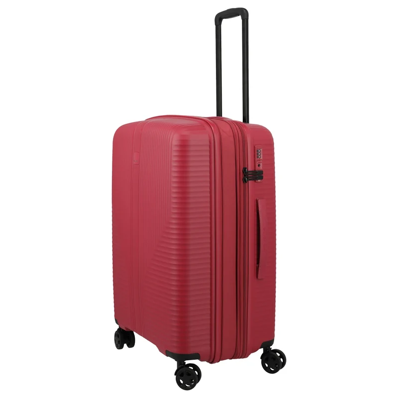 Travelite Air Stripe - 4-Rollen-Trolley 66 cm erw. (red)