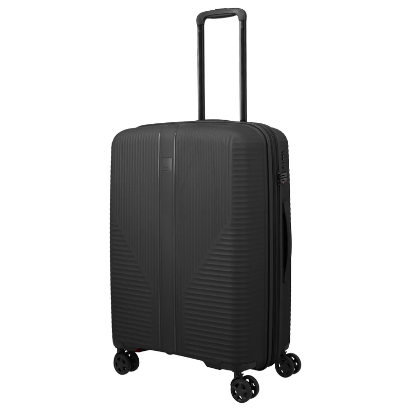 Travelite Air Stripe - 4-Rollen-Trolley 66 cm erw. (black)