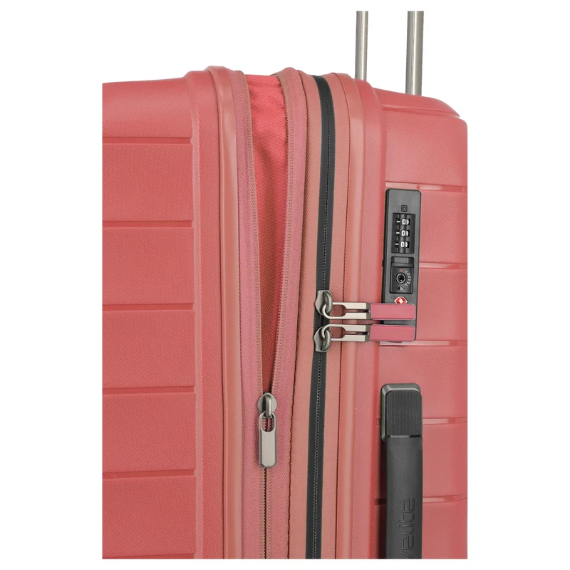 Travelite Mooby - 4-Rollen-Trolley M 66 cm erw. (rot)
