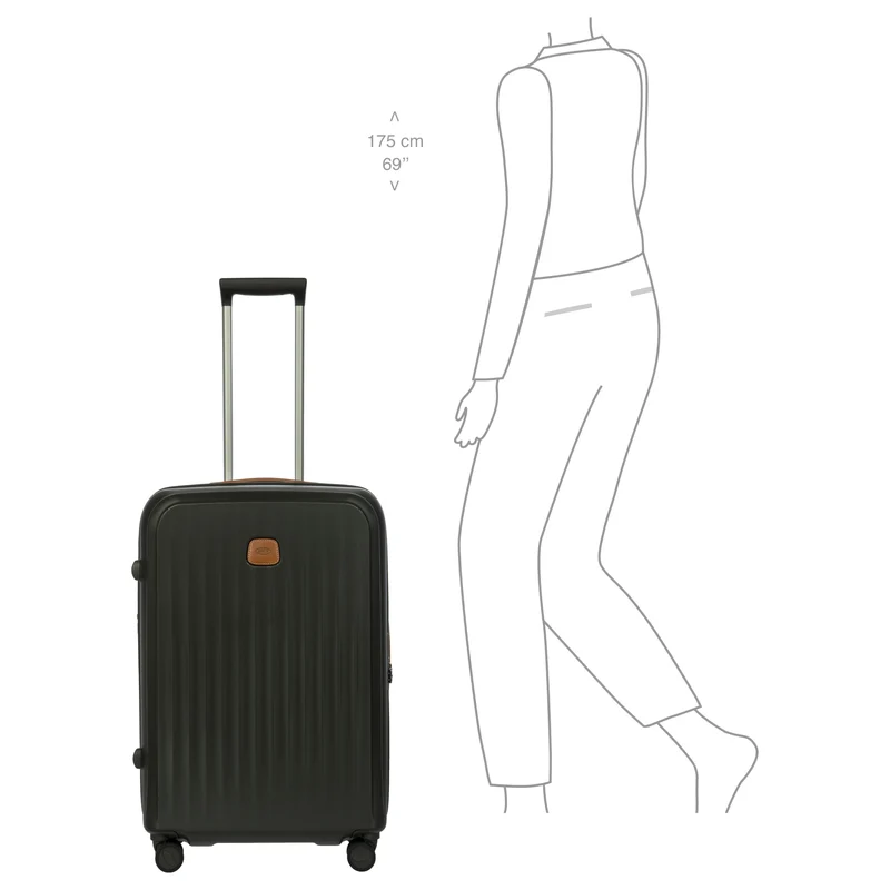 Brics Taormina - 4-Rollen-Trolley M 69 cm erw. (olive)