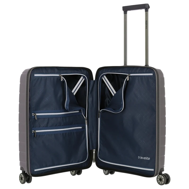 Travelite Air Base - 4-Rollen-Kabinentrolley mit Vortasche S 55 cm (anthracite)