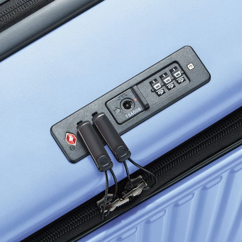 Delsey Paris Securitime - 4-Rollen-Trolley L 77 cm erw. (lavendelblau)