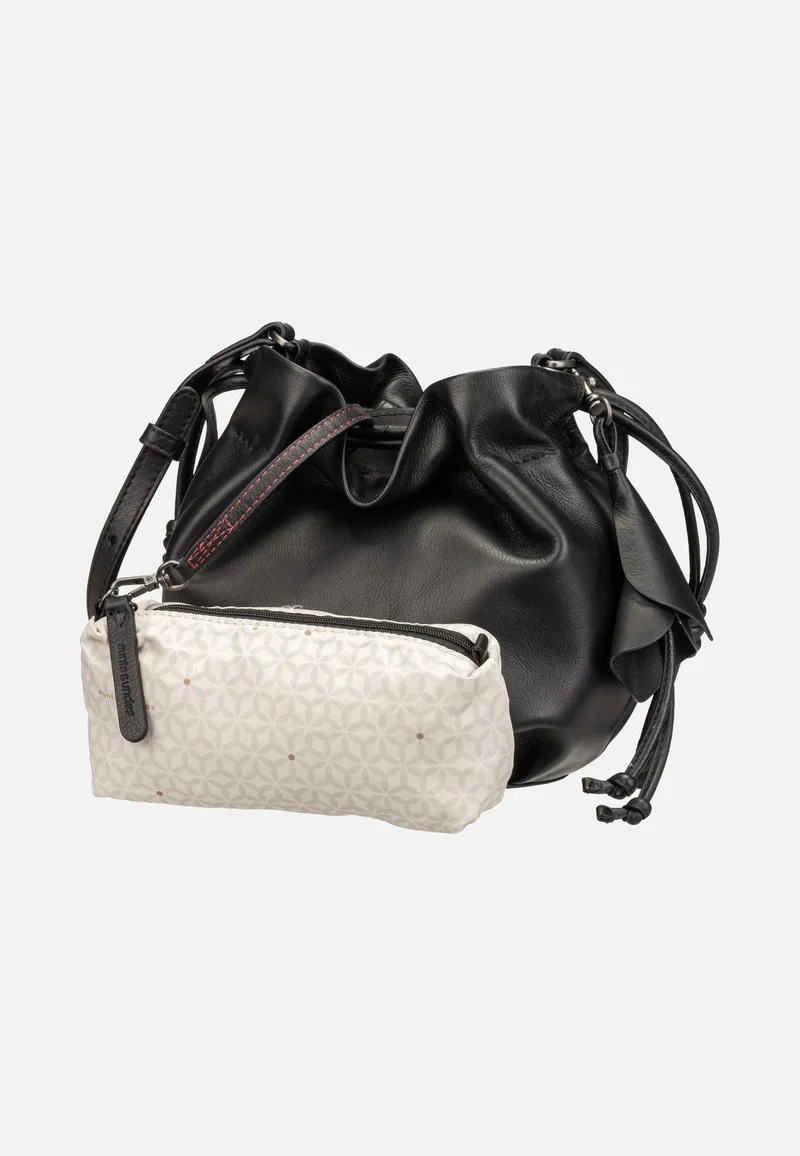 Fleur Jet Black - Bucket Bag