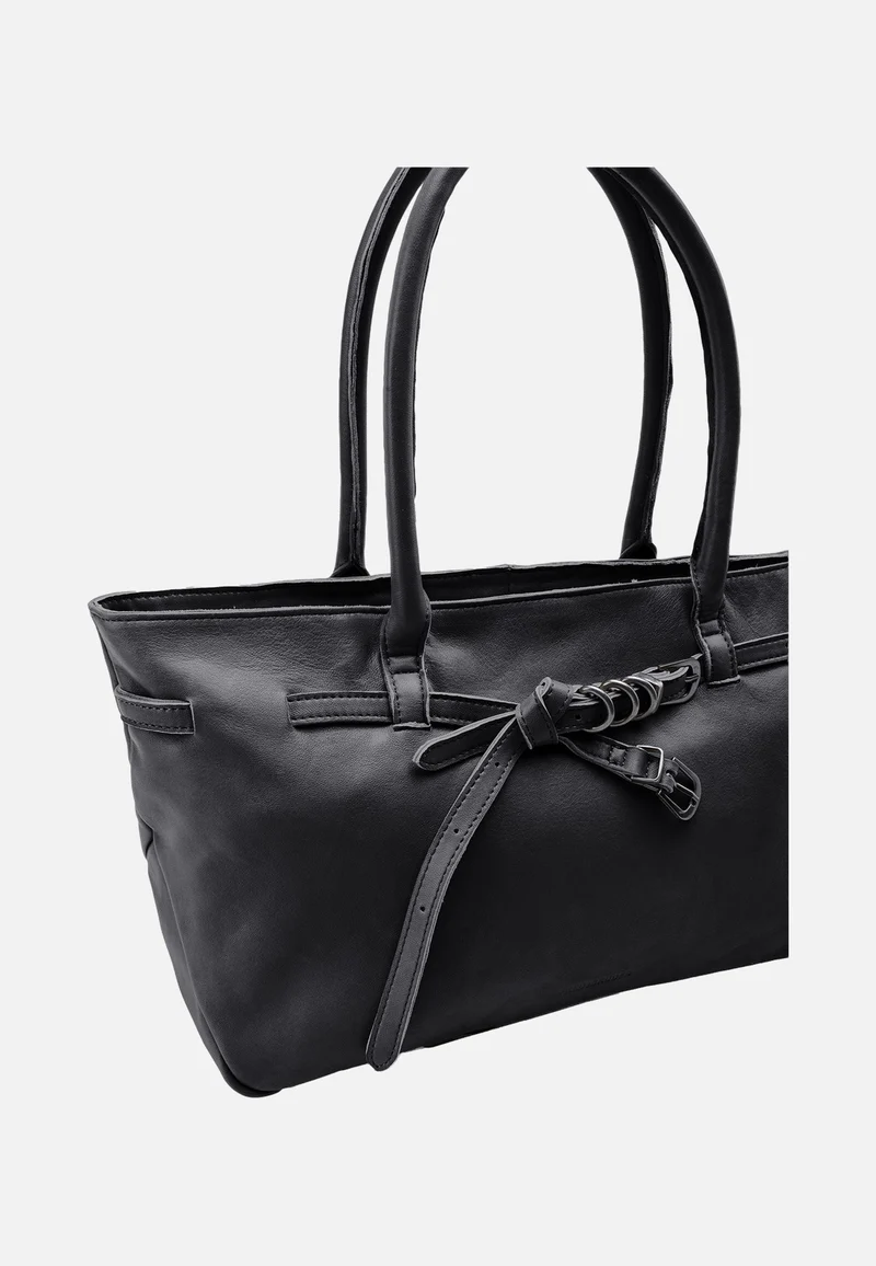 Belted With Love Shopper Black - Shopper