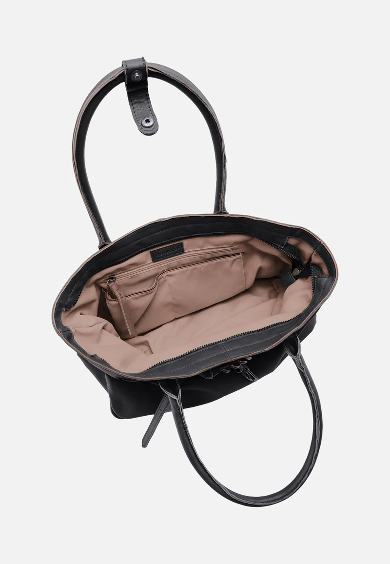 Belted With Love Shopper Black - Shopper