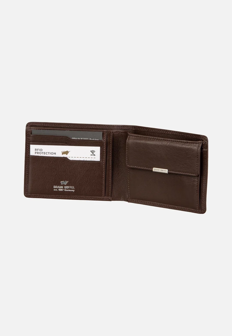 Golf RFID Coin Wallet 4+3Cs Braun - Portemonnaie