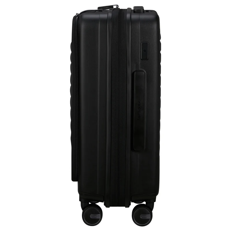 Samsonite Selection Restackd Easy Access - 4-Rollen-Kabinentrolley 55 cm erw. mit 2tlg. Packsack-Set (schwarz)