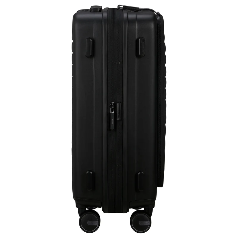 Samsonite Selection Restackd Easy Access - 4-Rollen-Kabinentrolley 55 cm erw. mit 2tlg. Packsack-Set (schwarz)