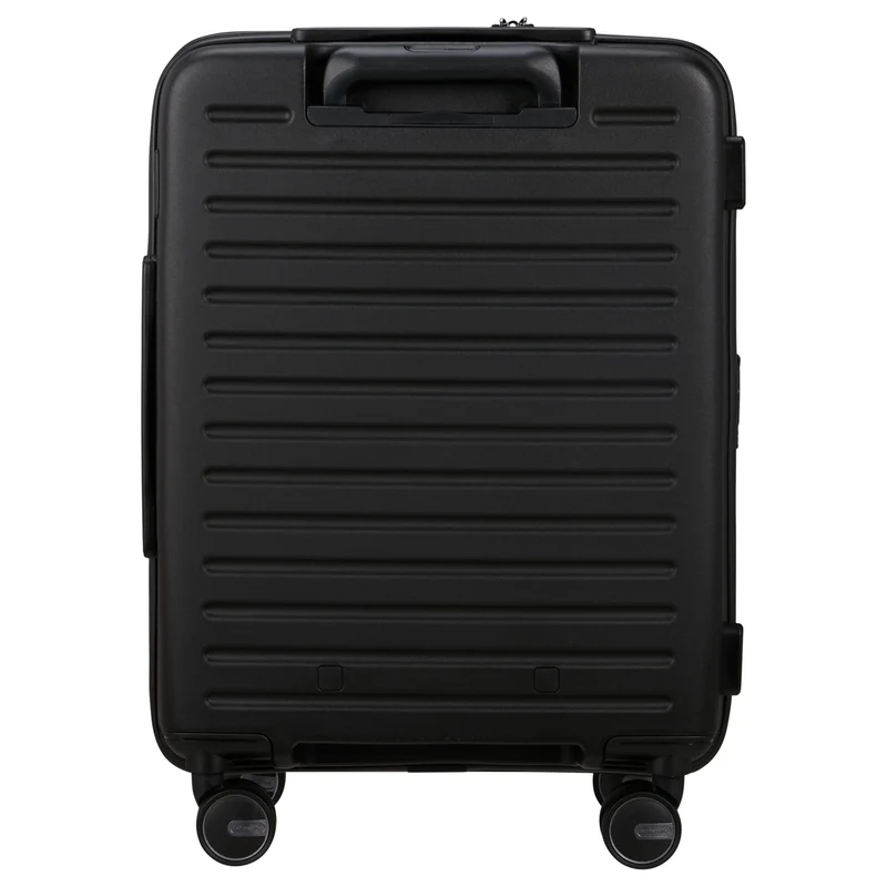 Samsonite Selection Restackd Easy Access - 4-Rollen-Kabinentrolley 55 cm erw. mit 2tlg. Packsack-Set (schwarz)