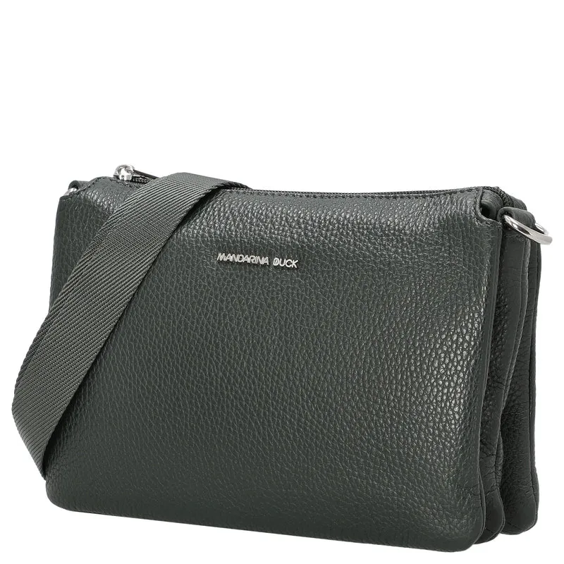 Mandarina Duck Mellow Leather Pochette - Umhängetasche 23 cm (pine green)