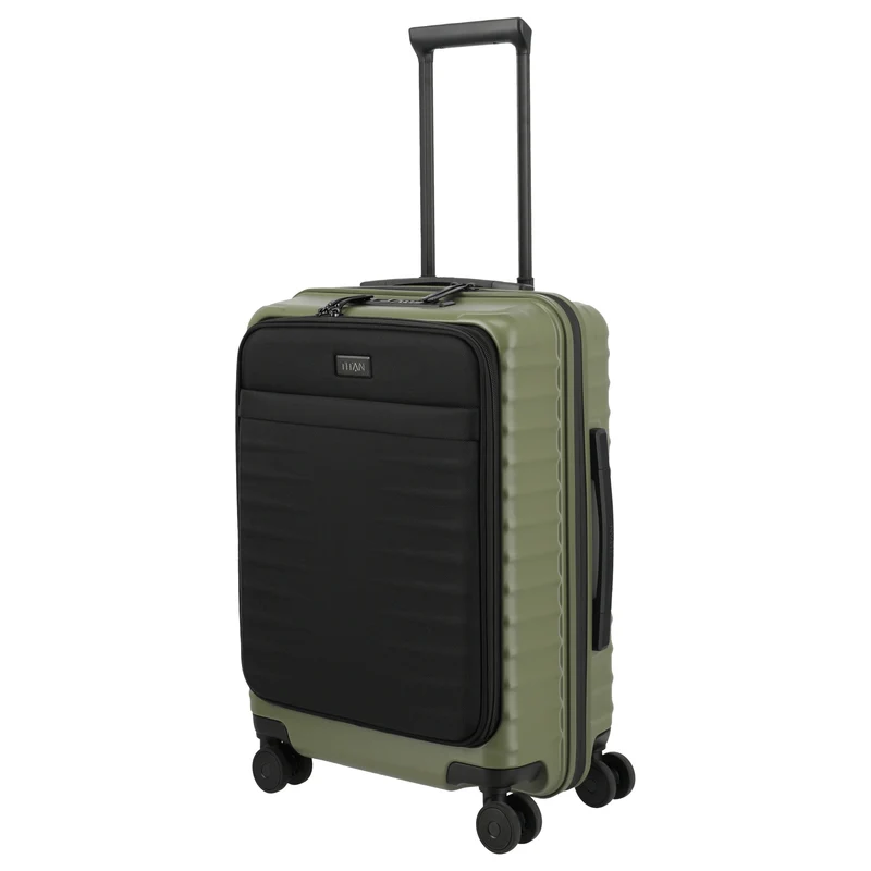 TITAN UPGRADE - 4-Rollen-Kabinentrolley S 55/23 cm mit Vortasche (forest green)