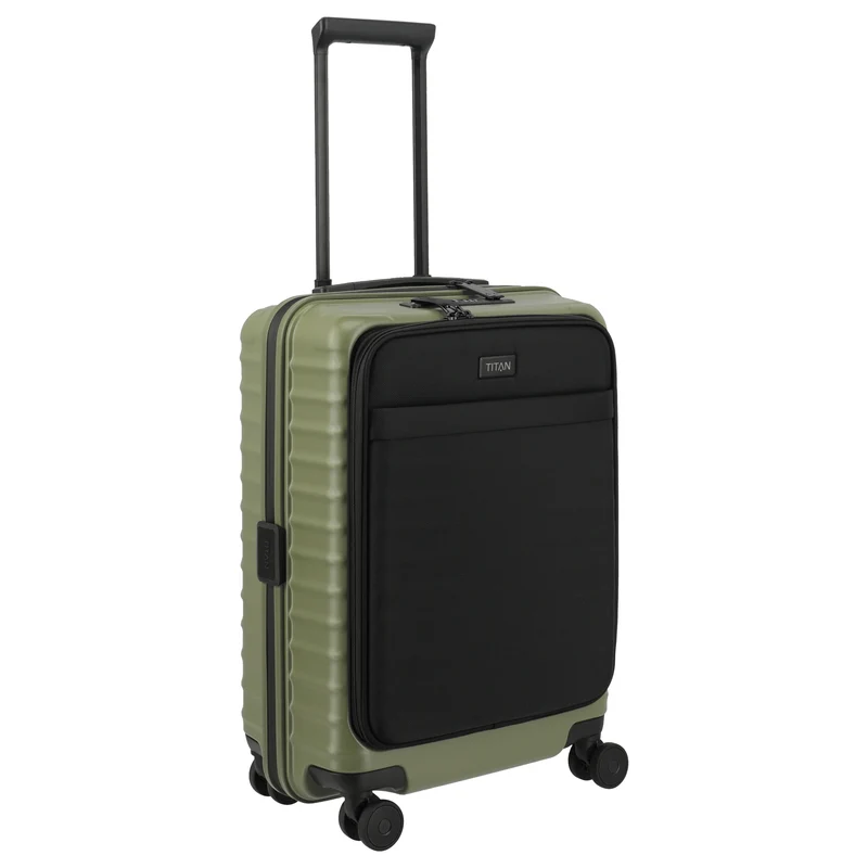 TITAN UPGRADE - 4-Rollen-Kabinentrolley S 55/23 cm mit Vortasche (forest green)
