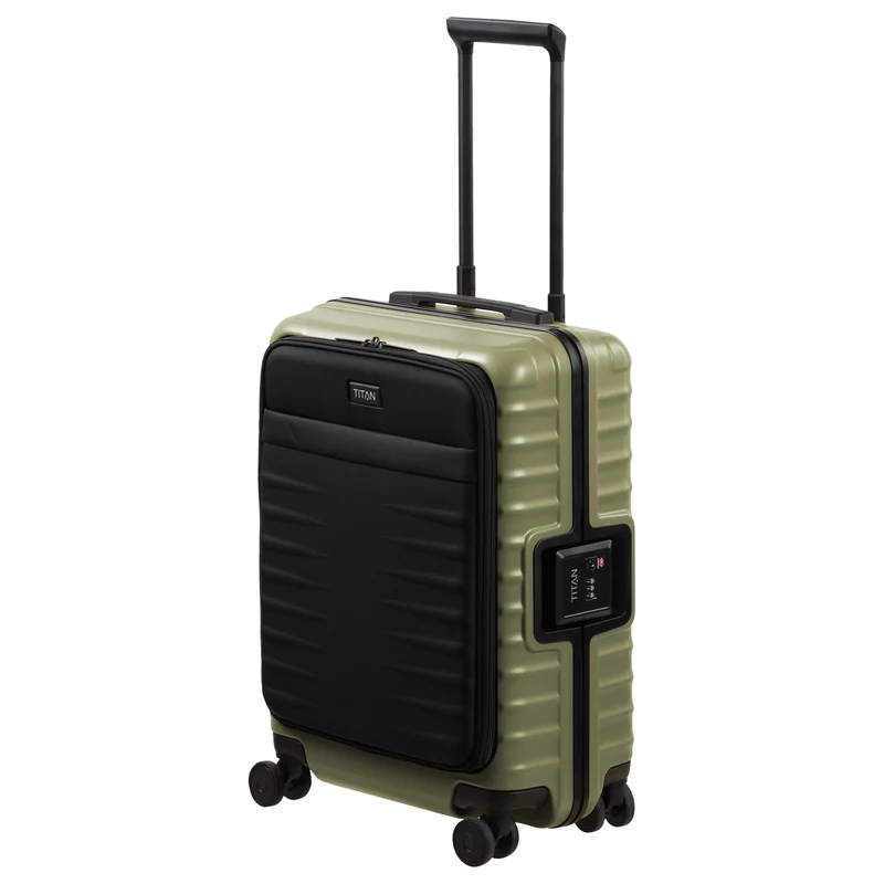 TITAN OVERSEAS - 4-Rollen-Kabinentrolley S 55/23cm mit Vortasche (forest green, 55/23 cm)