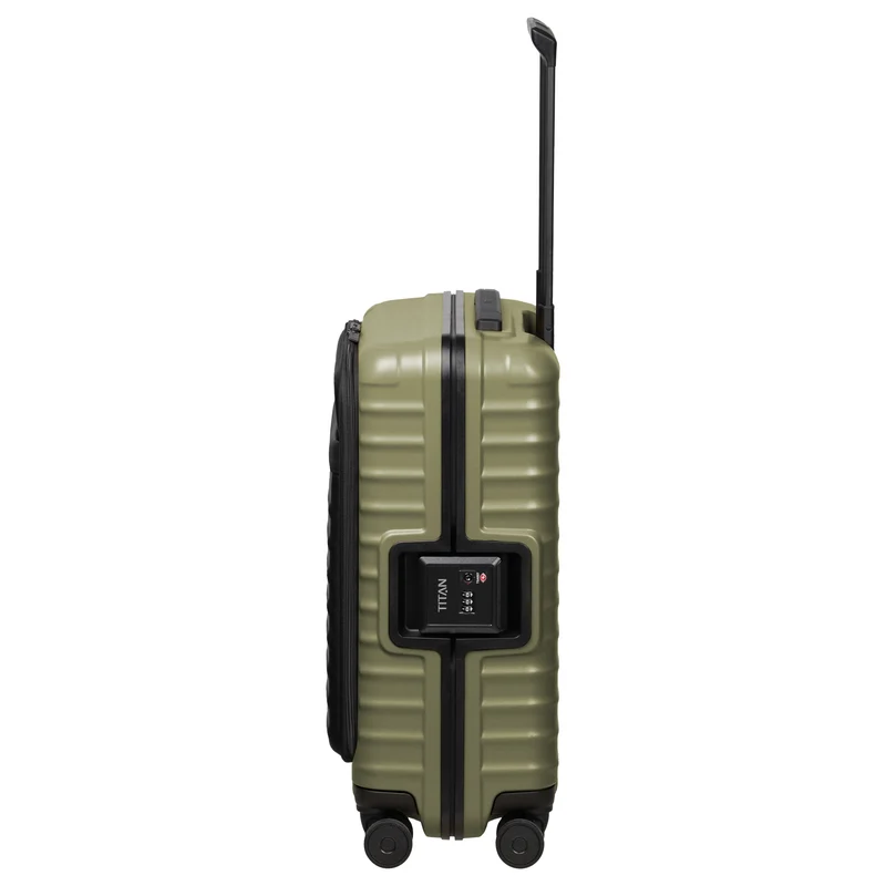 TITAN OVERSEAS - 4-Rollen-Kabinentrolley S 55/23cm mit Vortasche (forest green, 55/23 cm)