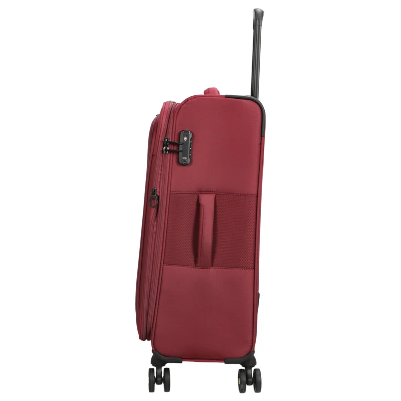 D&N Travel Line 9704 - 4-Rollen-Trolley M 68 cm erw. (dark red)