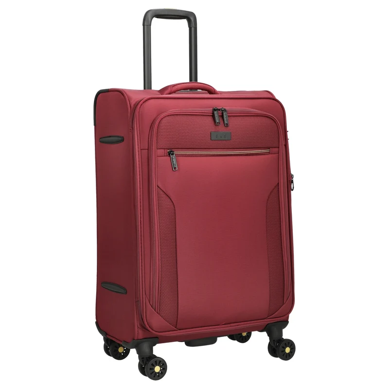 D&N Travel Line 9704 - 4-Rollen-Trolley M 68 cm erw. (dark red)