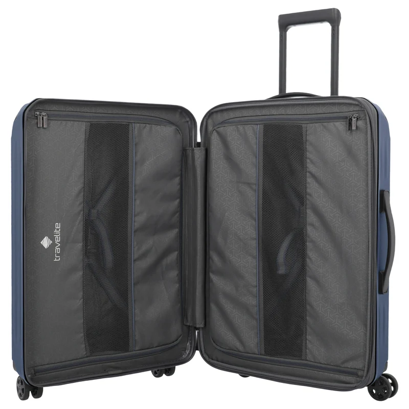 Travelite Dynamiic - 4-Rollen-Trolley M 66 cm erw. (denimblue)