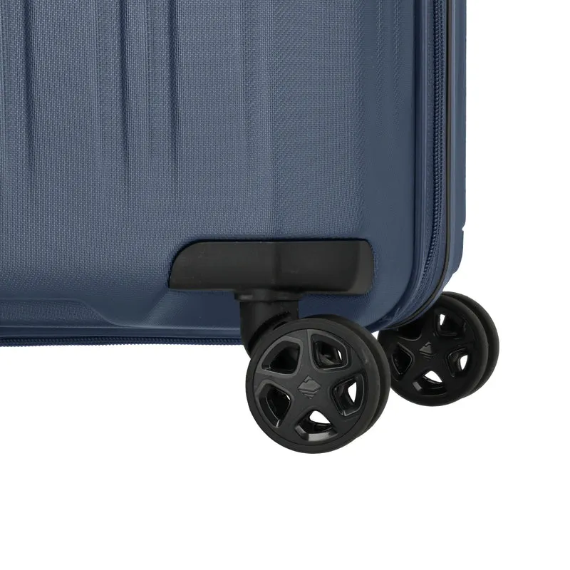 Travelite Dynamiic - 4-Rollen-Trolley M 66 cm erw. (denimblue)