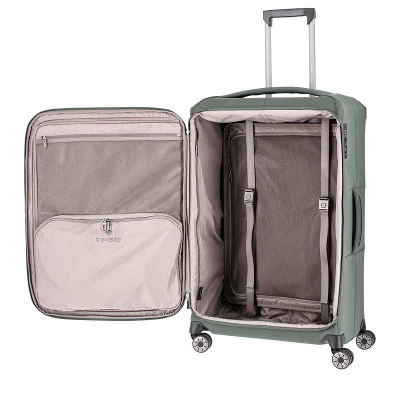 Travelite Priima - 4-Rollen-Trolley L 79 cm erw. (olive)