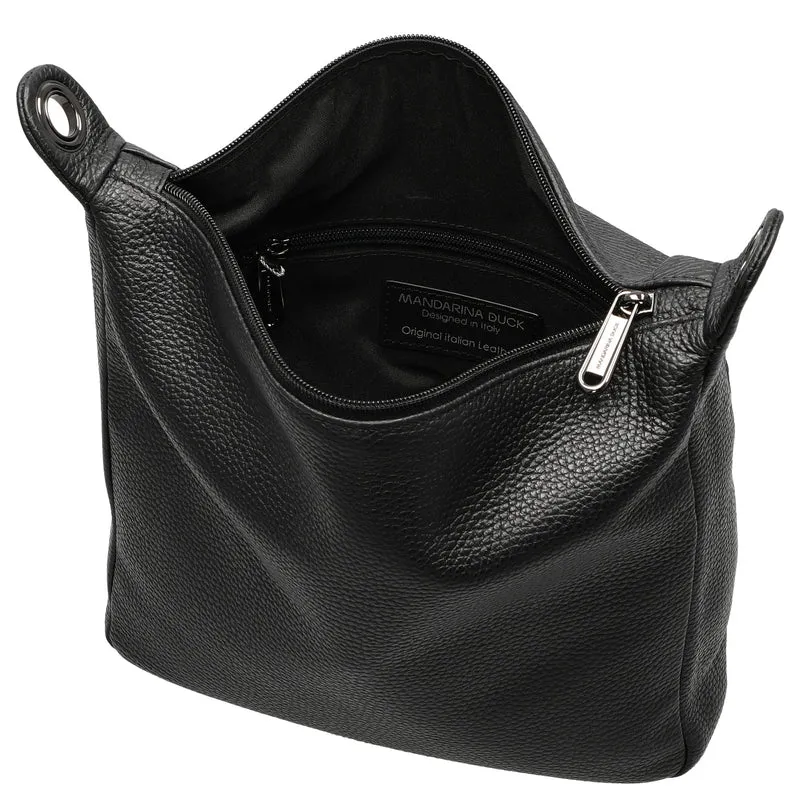 Mandarina Duck Mellow Leather - Schultertasche 28 cm (nero)