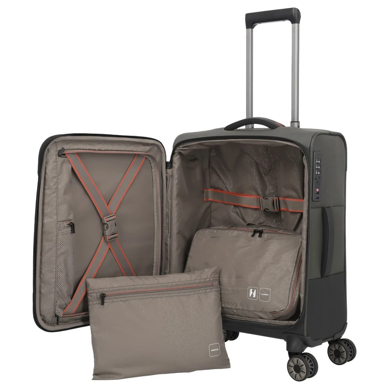 Travelite Crosslite - 4-Rollen-Kabinentrolley S 55 cm (oliv)