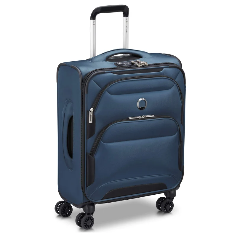 Delsey Paris Sky Max 2.0 Slim Line - 4-Rollen-Kabinentrolley 55 cm (blau)