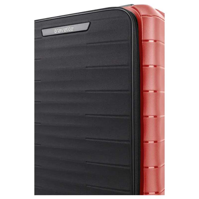 Travelite Mooby - 4-Rollen-Kabinentrolley mit Vortasche S 55 cm (rot)