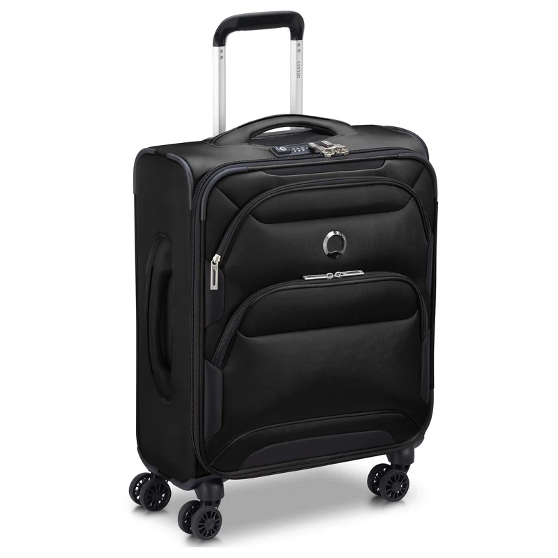 Delsey Paris Sky Max 2.0 Slim Line - 4-Rollen-Kabinentrolley 55 cm (schwarz)