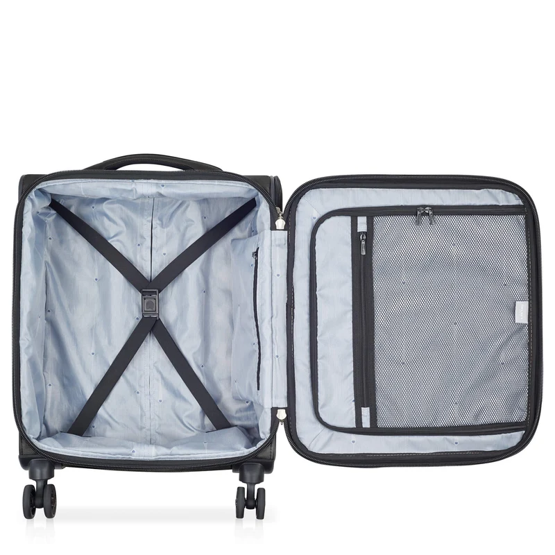 Delsey Paris Sky Max 2.0 Slim Line - 4-Rollen-Kabinentrolley 55 cm (schwarz)