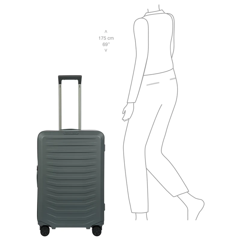 Porsche Design Roadster Hardcase - 4-Rollen-Trolley M 69 cm erw. (grey matt)