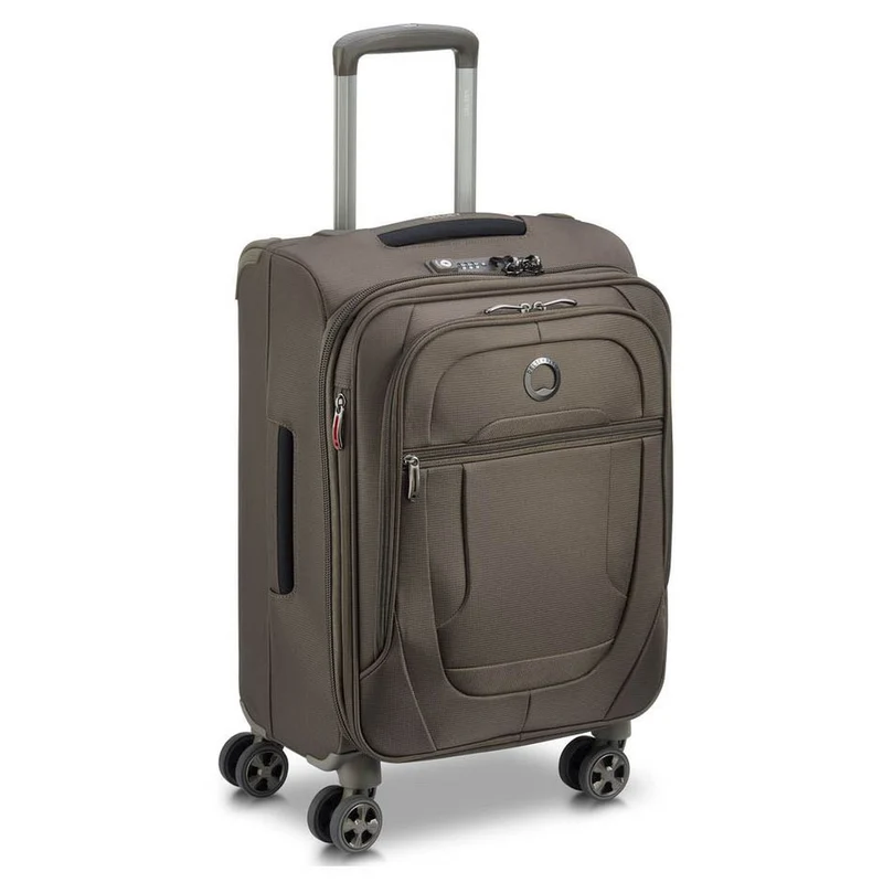 Delsey Paris Helium Dlx 2.0 Slim Line - 4-Rollen-Kabinentrolley 55 cm (mokka)