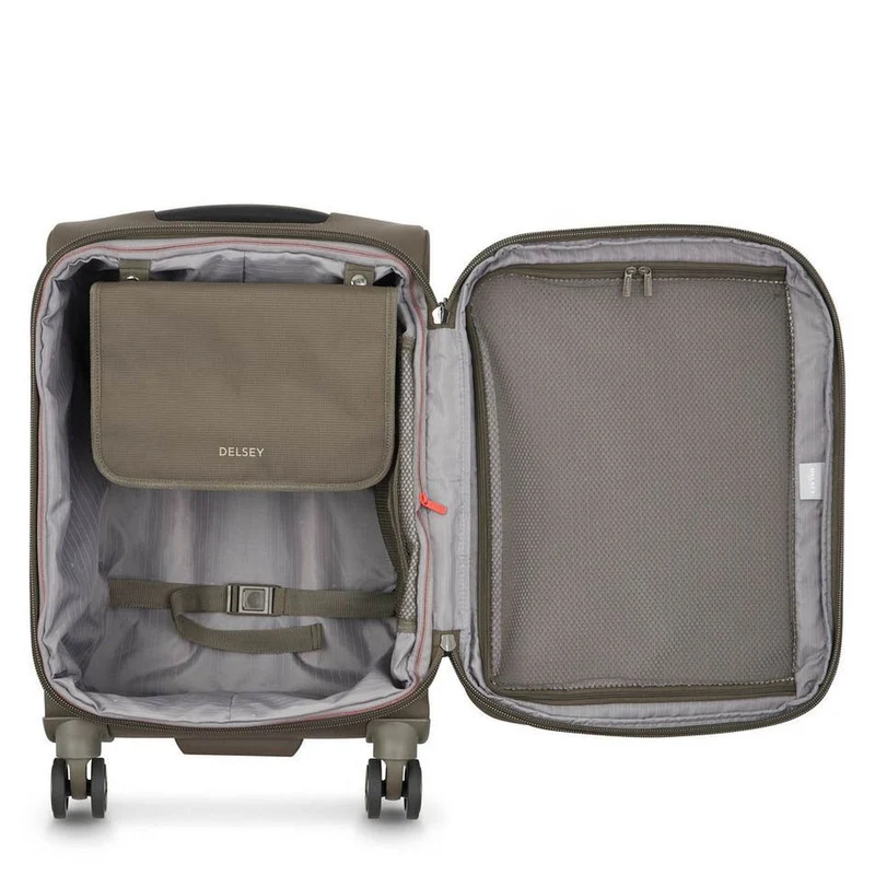 Delsey Paris Helium Dlx 2.0 Slim Line - 4-Rollen-Kabinentrolley 55 cm (mokka)