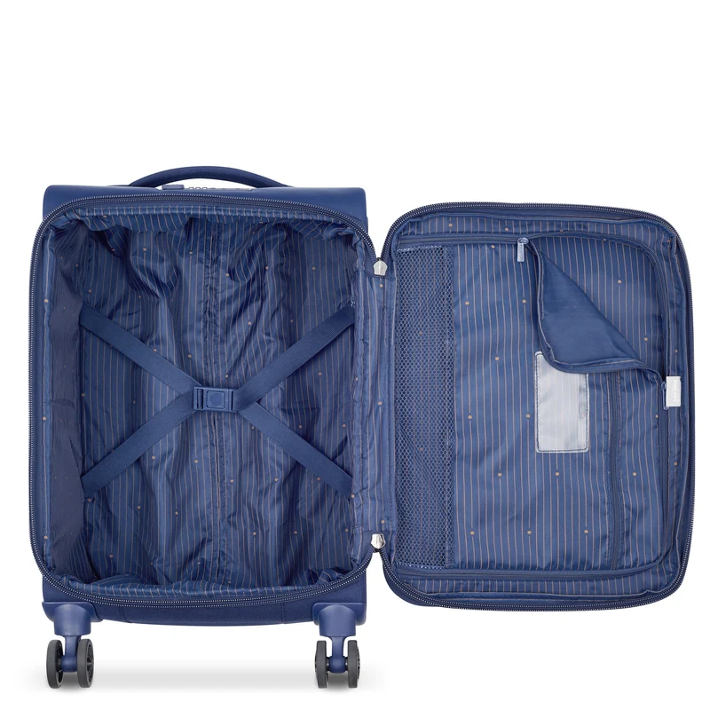 Delsey Paris Brochant 2.0 - 4-Rollen-Kabinentrolley S 55 cm erw. (blau)