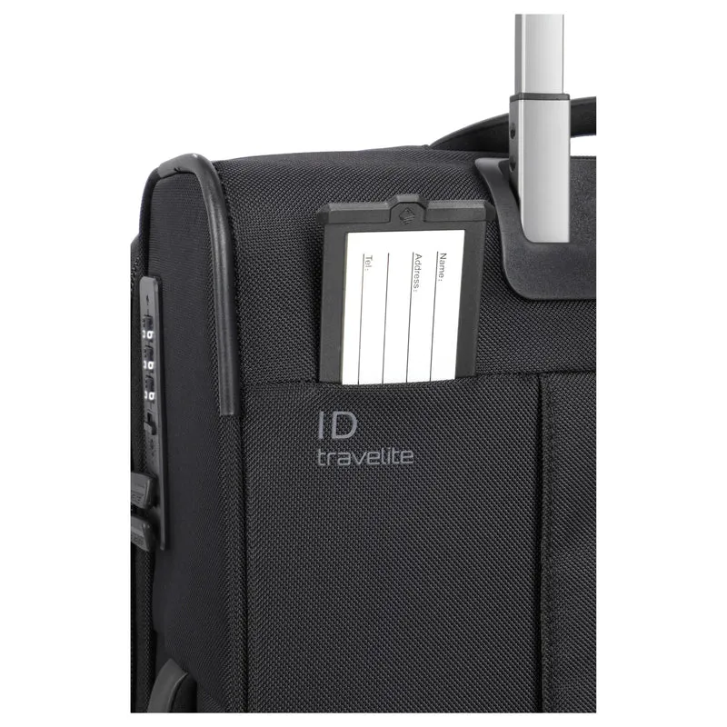 Travelite Crosslite - 2-Rollen-Kabinentrolley S 54 cm erw. (black)