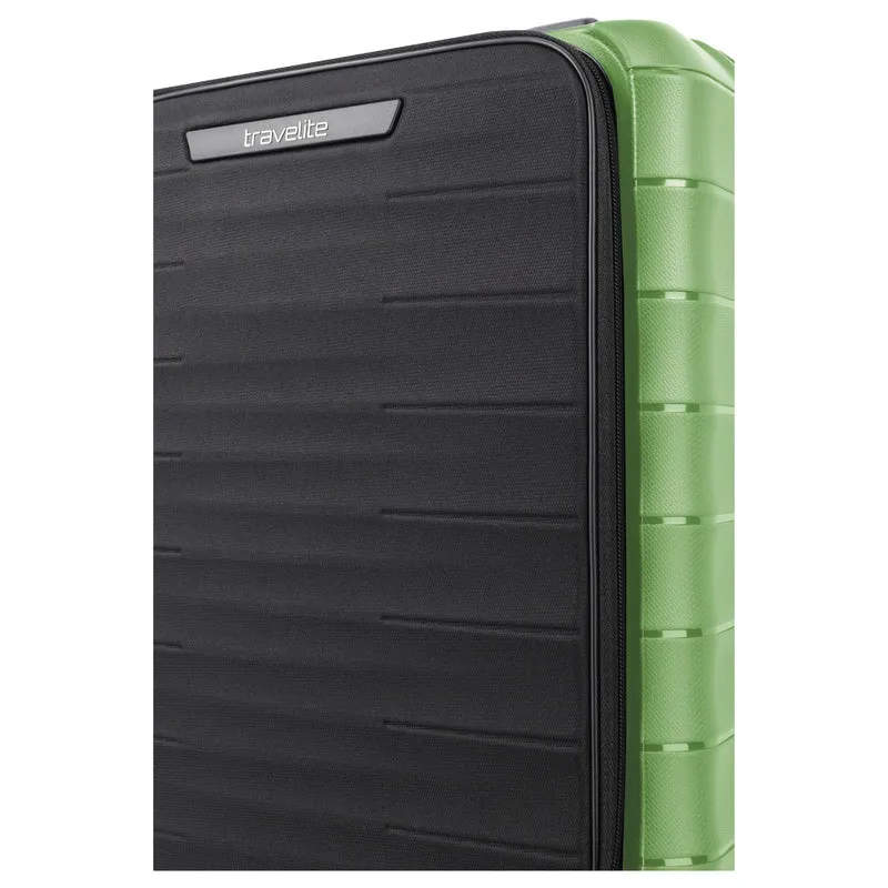 Travelite Mooby - 4-Rollen-Kabinentrolley mit Vortasche S 55 cm (grün)