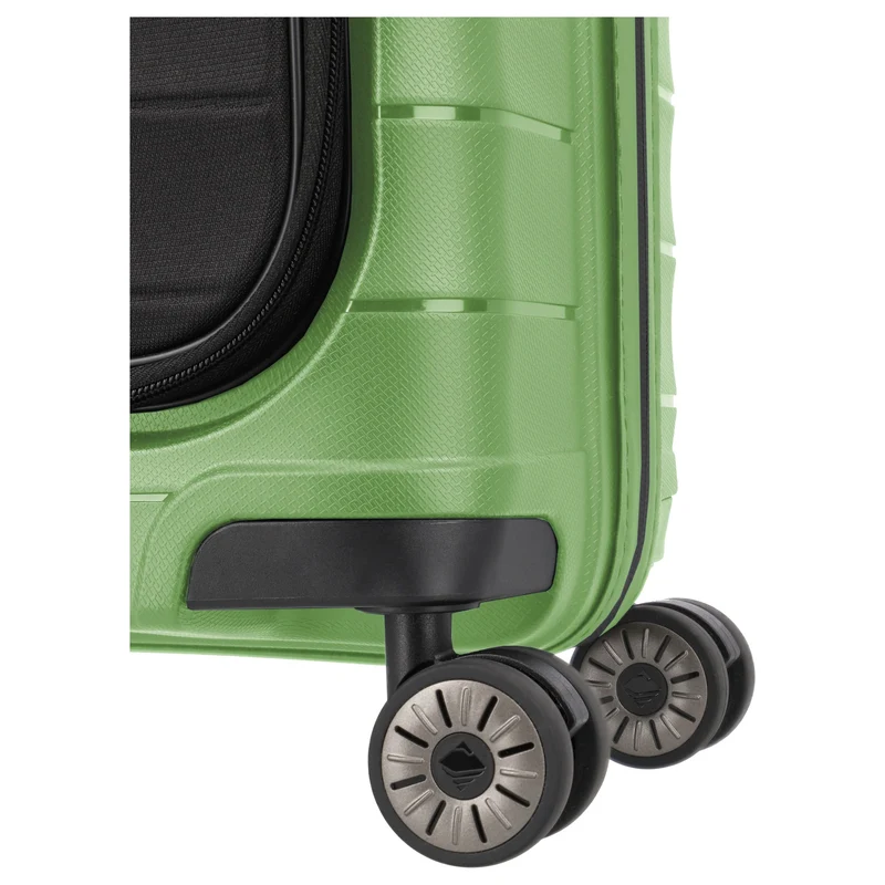 Travelite Mooby - 4-Rollen-Kabinentrolley mit Vortasche S 55 cm (grün)