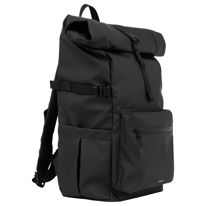 Sandqvist Stream Rolltop - Rucksack 16" 67 cm (black)