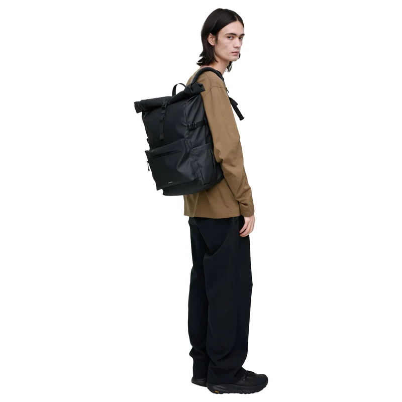 Sandqvist Stream Rolltop - Rucksack 16" 67 cm (black)
