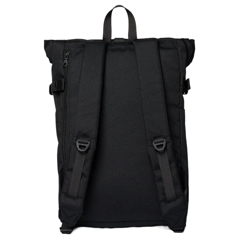 Sandqvist Icon Rolltop - Rucksack M 14" 60 cm (black/ black with black leather)