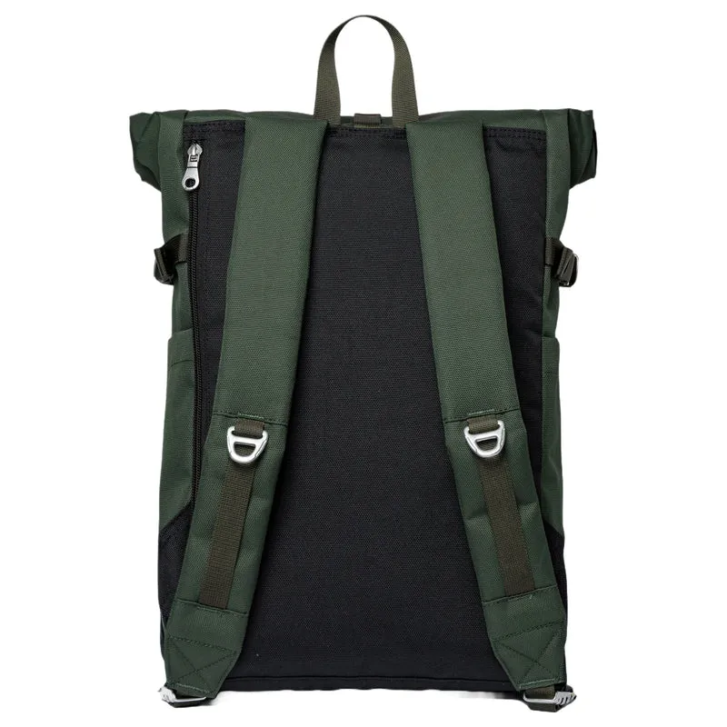 Sandqvist Icon Rolltop - Rucksack M 14" 60 cm (dawn green with dark brown leather)