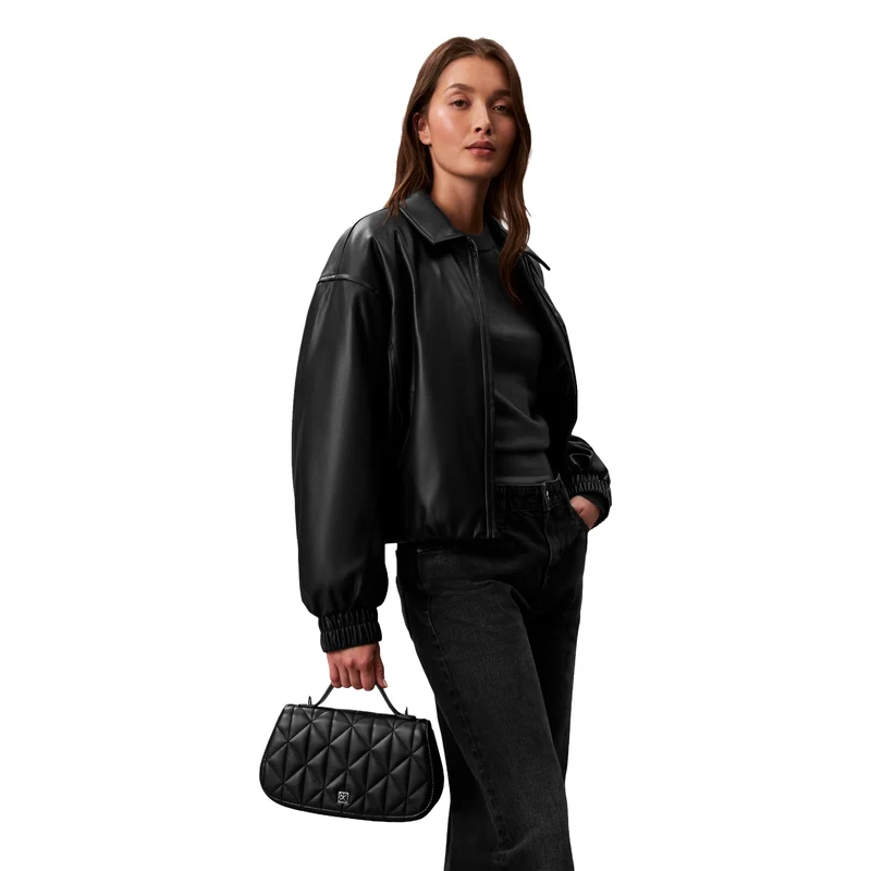 Calvin Klein Quilted Emblem - Umhängetasche 26 cm (black)