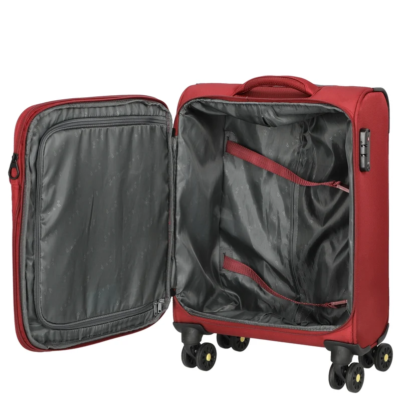 D&N Travel Line 9704 - 4-Rollen-Kabinentrolley S 55 cm (dark red)