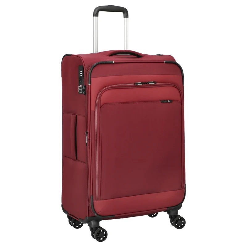 D&N Travel Line 9504 - 4-Rollen-Trolley M 67 cm erw. (dark red)