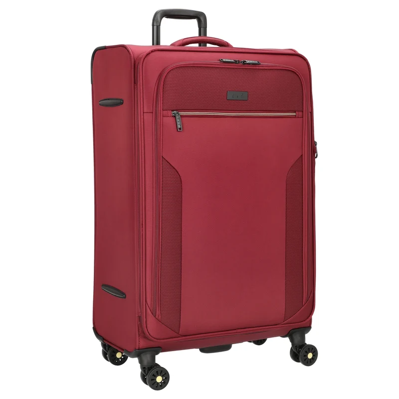 D&N Travel Line 9704 - 4-Rollen-Trolley L 78 cm erw. (dark red)