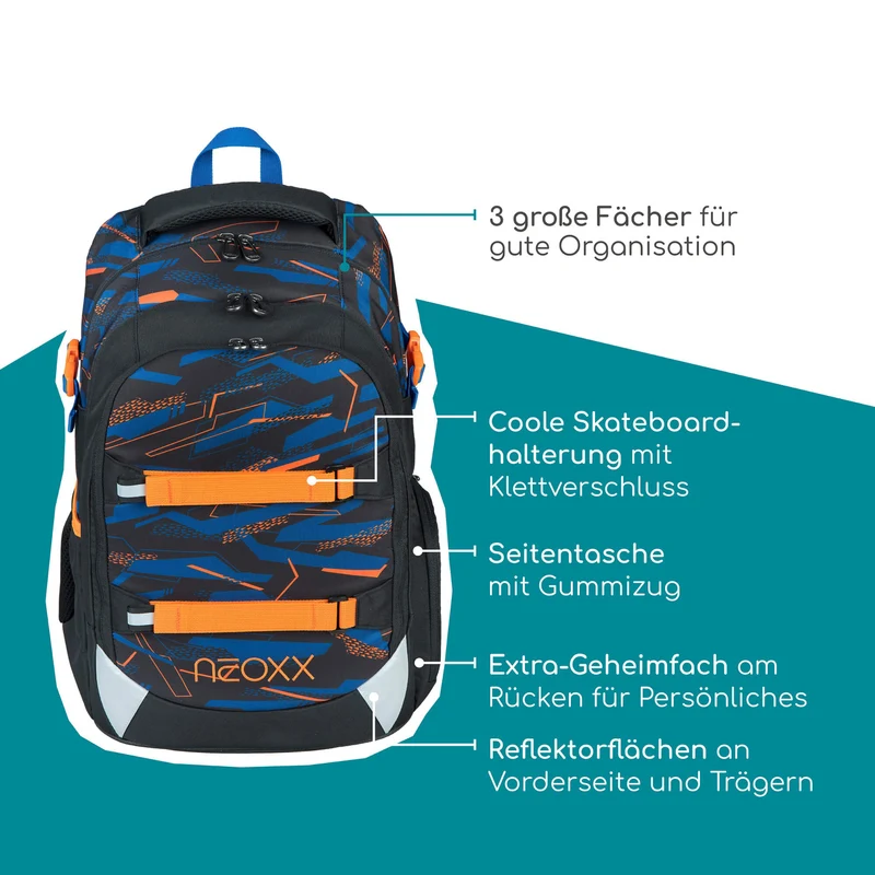 Neoxx ACTIVE PRO - Schulrucksack 45.5 cm (Streetlight Runner)