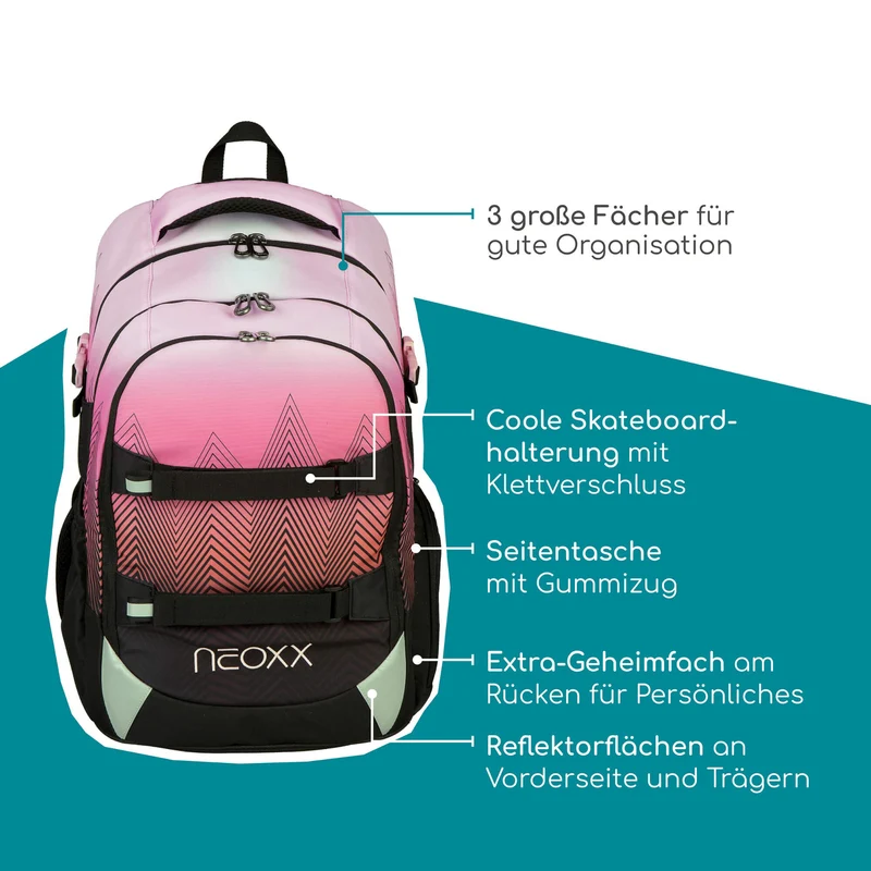 Neoxx ACTIVE PRO - Schulrucksack 45.5 cm (Sweet like sunset)