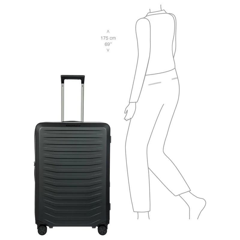 Porsche Design Roadster Hardcase - 4-Rollen-Trolley L 75 cm erw. (black matt)