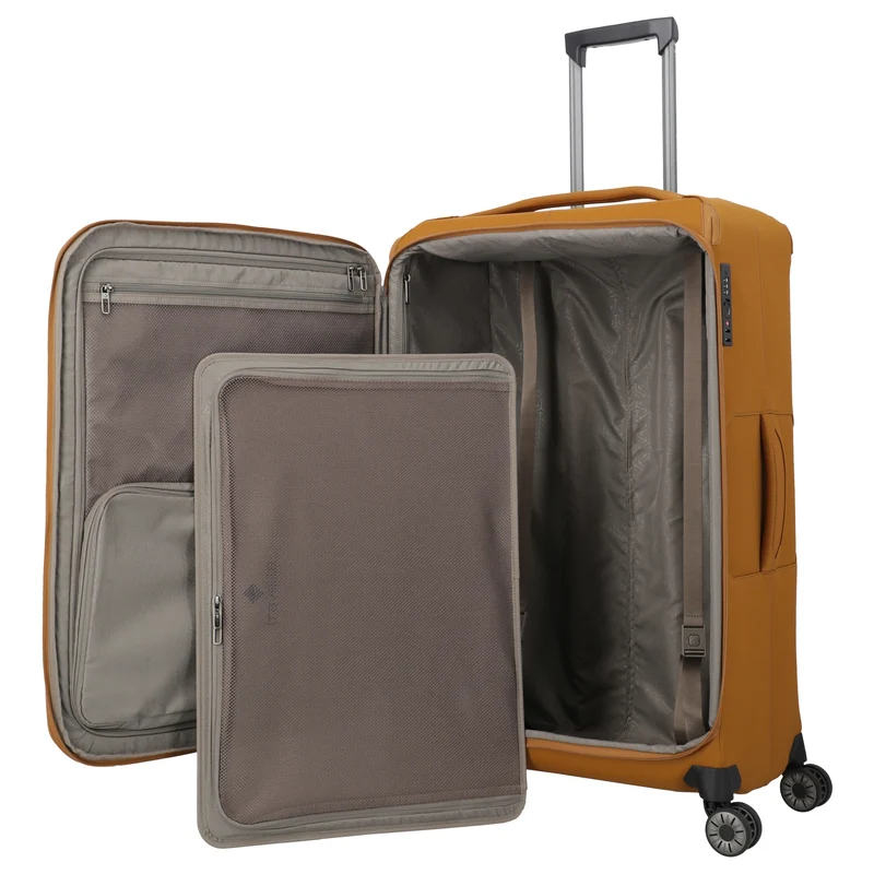 Travelite Priima - 4-Rollen-Trolley L 79 cm erw. (curry)